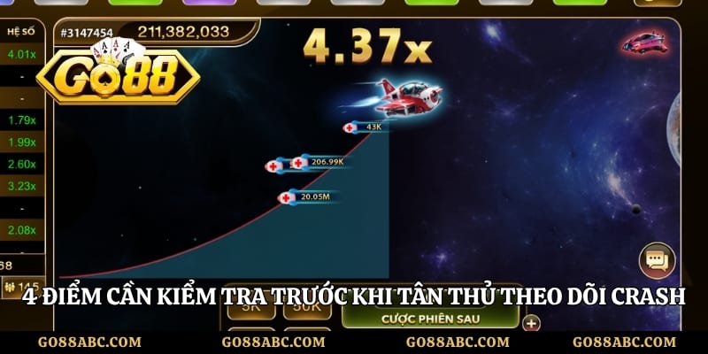 4 điểm cần kiểm tra trước khi tân thủ theo dõi Crash